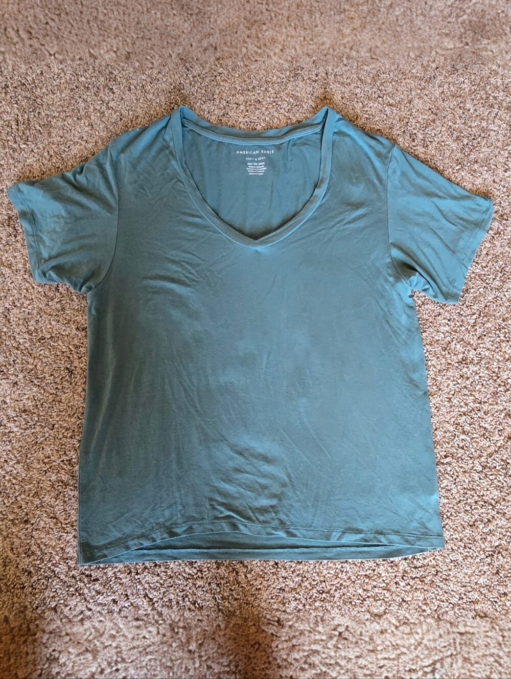 American Eagle Soft & Sexy Olive Green T-Shirt Women’s Size XXS Stretch Tee